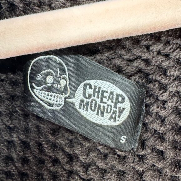 Cheap Monday Zapphira Sweater Dress Cowl Neck Size Small Black - Picture 6 of 8